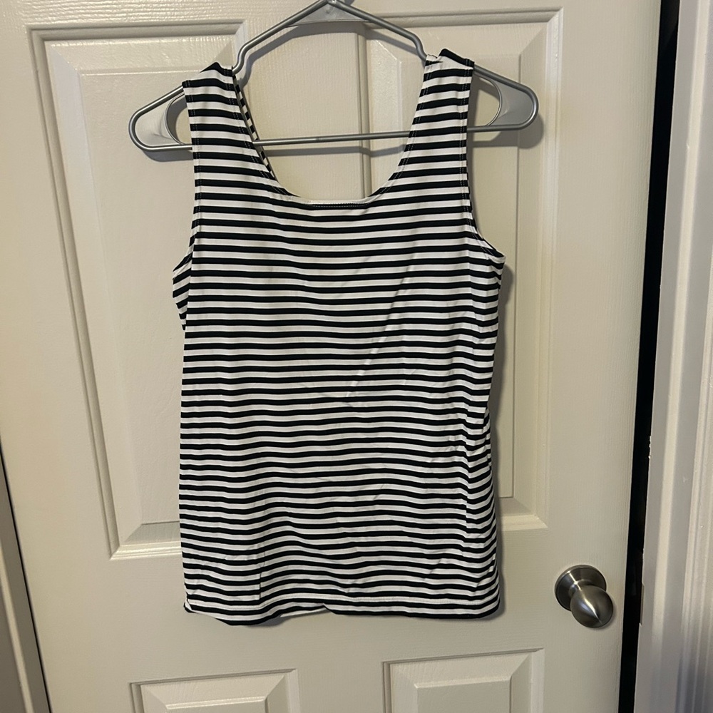 Chicos Black and White Striped Women's Top
